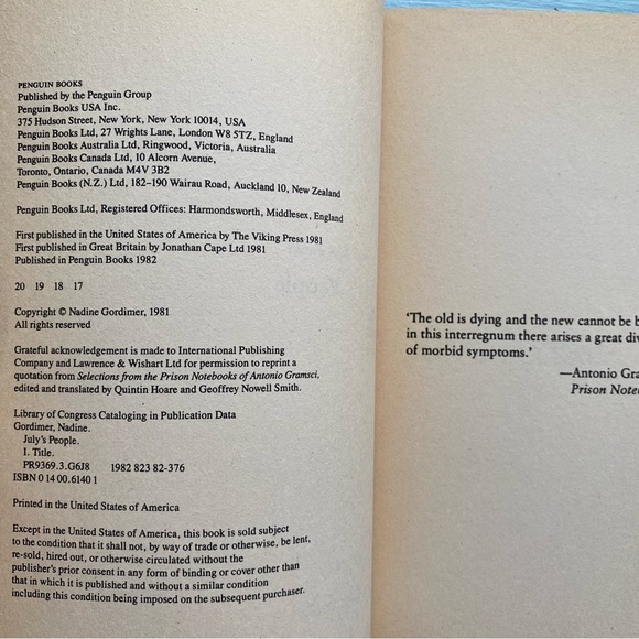 Nadine Gordimer's July's People Book - Picture 4 of 7